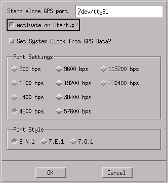 Configure serial GPS screenshot